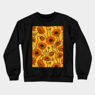 Orange Poppies Crewneck Sweatshirt